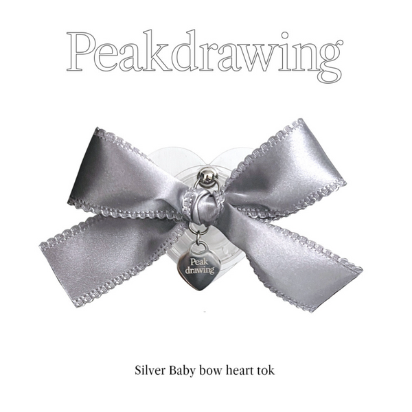 [peakdrawing] Silver Baby Bow Heart Tok