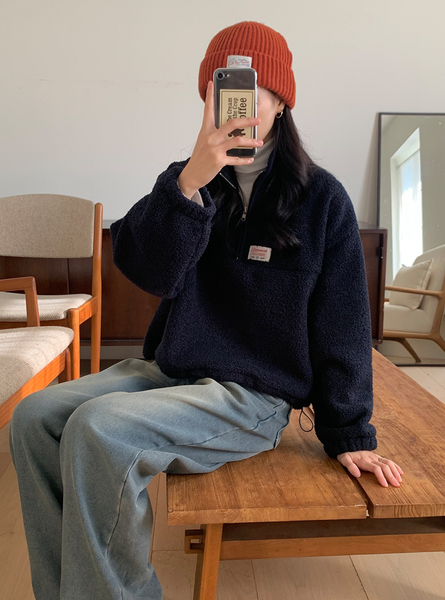 [ORDINAIREMENT] Anorak Fleece Semi Zip-up