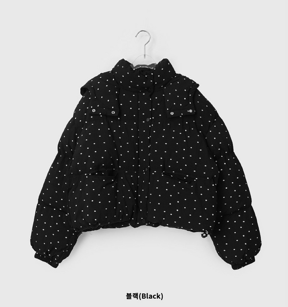 [BINARY01] Poen Flower Padded Jumper