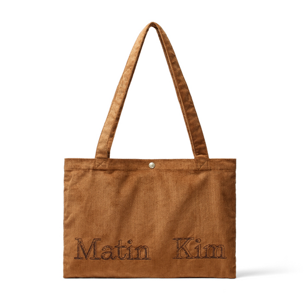 [Matin Kim] MATIN CORDUROY MIDDLE ECOBAG IN BROWN