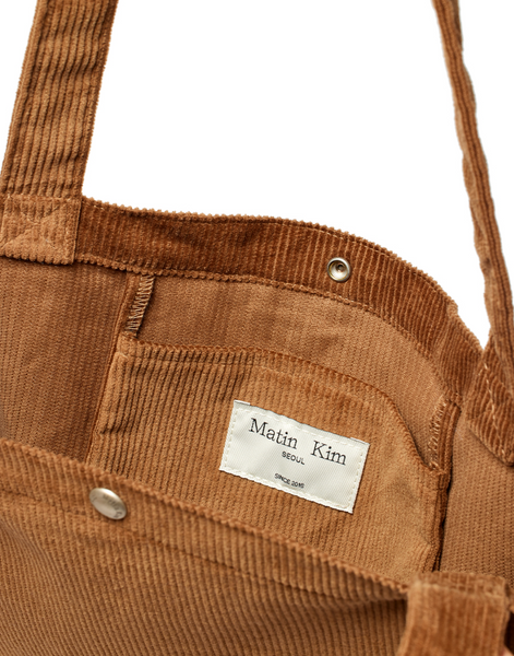 [Matin Kim] MATIN CORDUROY MIDDLE ECOBAG IN BROWN