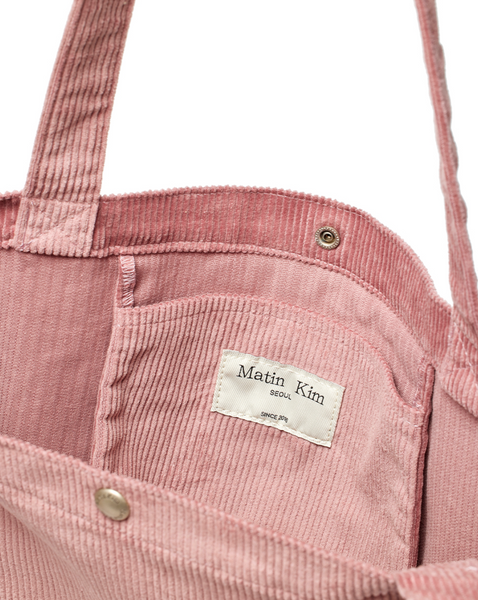 [Matin Kim] MATIN CORDUROY MIDDLE ECOBAG IN PINK