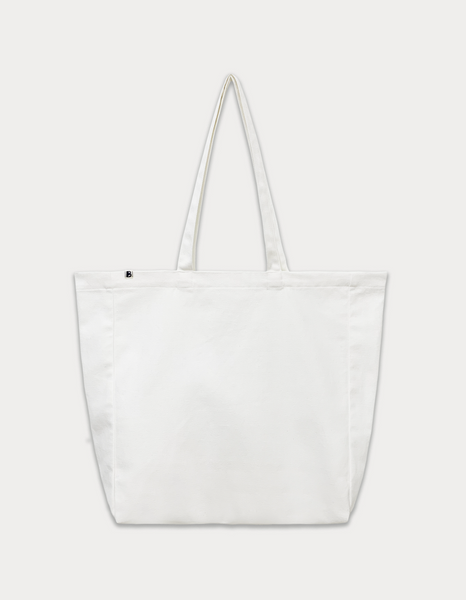 [SOMEWHERE BUTTER.] Wave Logo Eco Bag Ivory