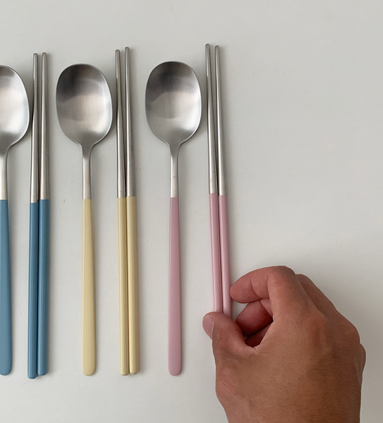 [SINON SHOP] Basic Pastel Stainless Steel Cutlery Set (4colour)