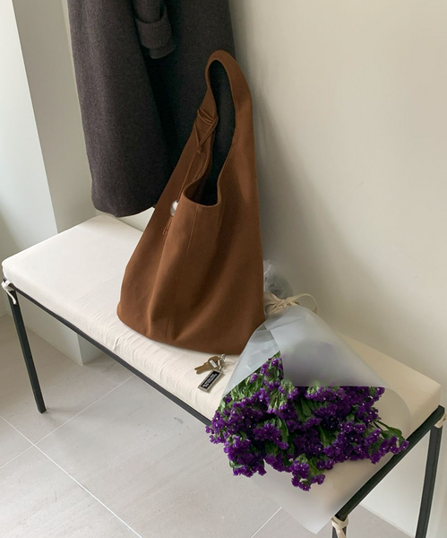 [BROOKLY] Hobo Bag (Suede)