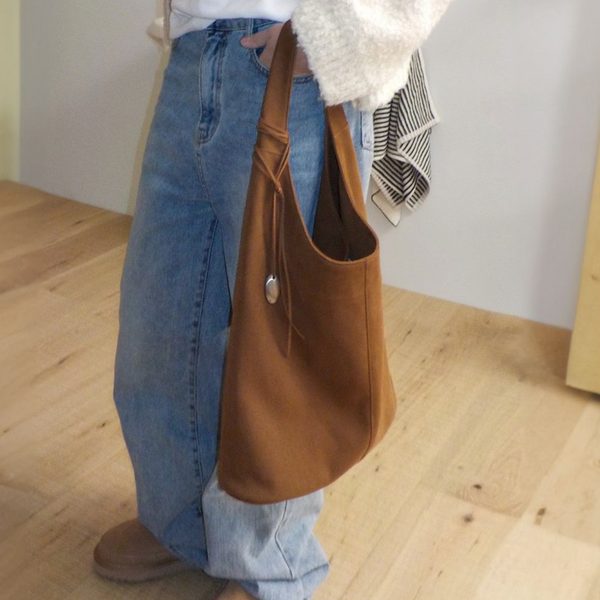 [BROOKLY] Hobo Bag (Suede)