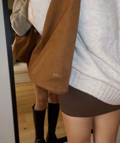 [BROOKLY] Hobo Bag (Suede)