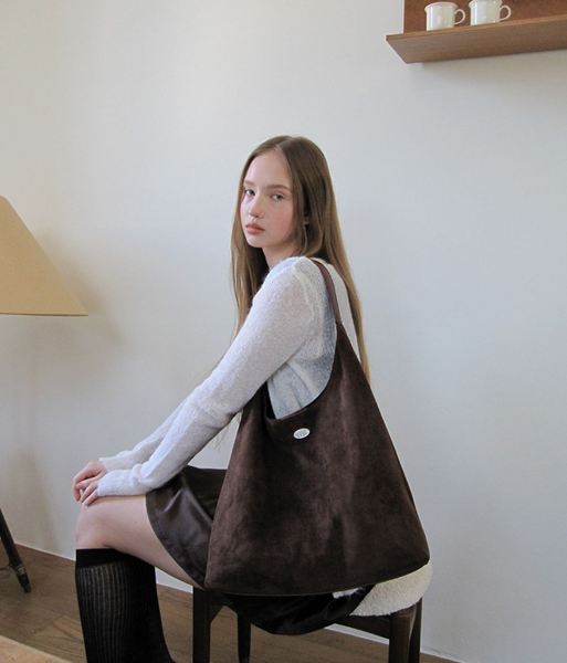 [DUMARO] Merci Suede Shoulder Bag / Coffee