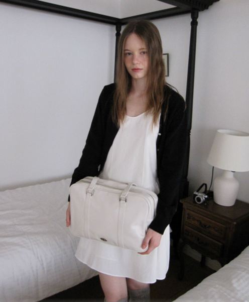 [DUMARO] Journey Big Shoulder Bag / Ivory