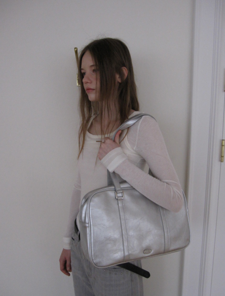 [DUMARO] Journey Big Shoulder Bag / Silver