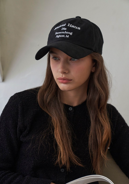 [DUMARO] Kunst Haus Cotton Ball Cap / Black