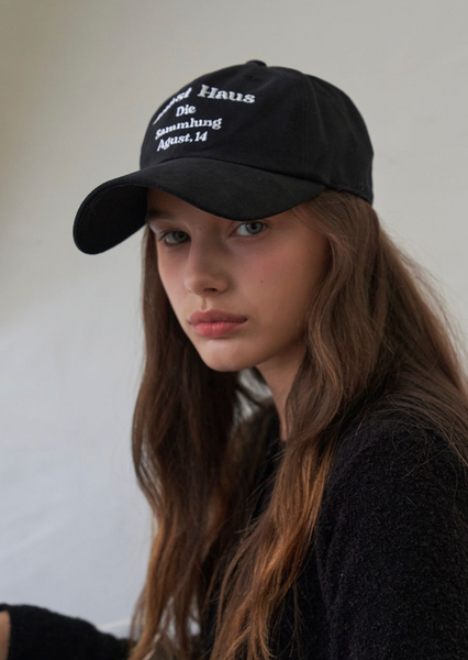 [DUMARO] Kunst Haus Cotton Ball Cap / Black