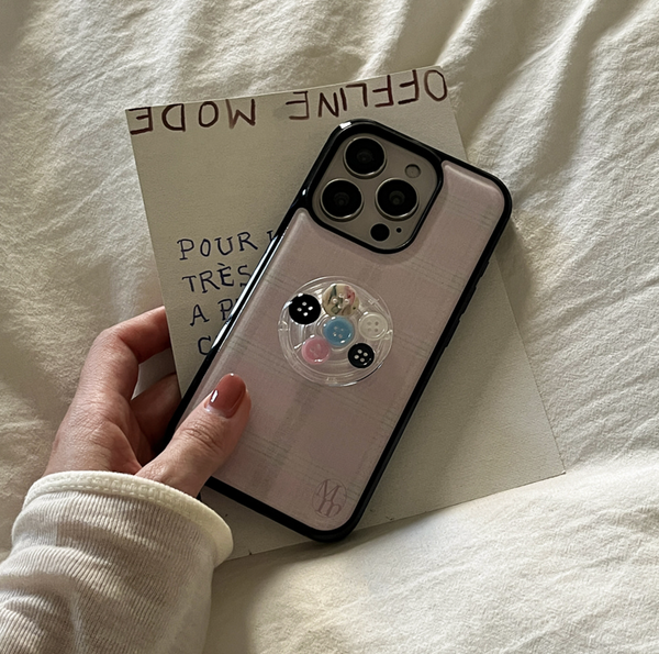 [Mademoment] Vintage Tartan Check Epoxy Bumper Case