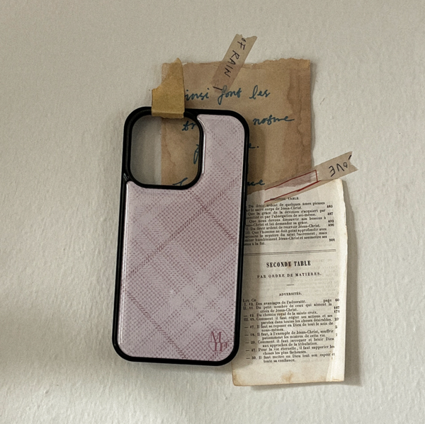 [Mademoment] Vintage Tartan Check Epoxy Bumper Case