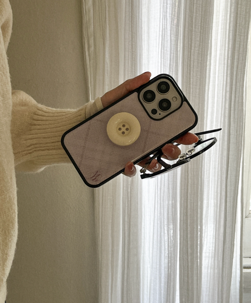 [Mademoment] Vintage Tartan Check Epoxy Bumper Case