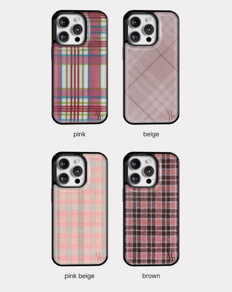 [Mademoment] Vintage Tartan Check Epoxy Bumper Case