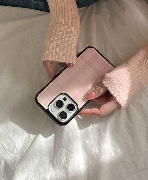 [Mademoment] Vintage Pink Beige Epoxy Bumper Case