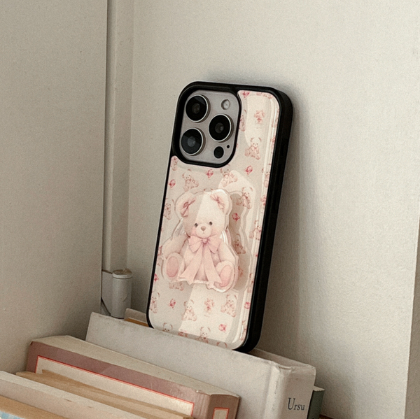 [Mademoment] Pink Bear Epoxy Bumper Case