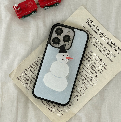 [Mademoment] Snow Pattern Epoxy Bumper Case