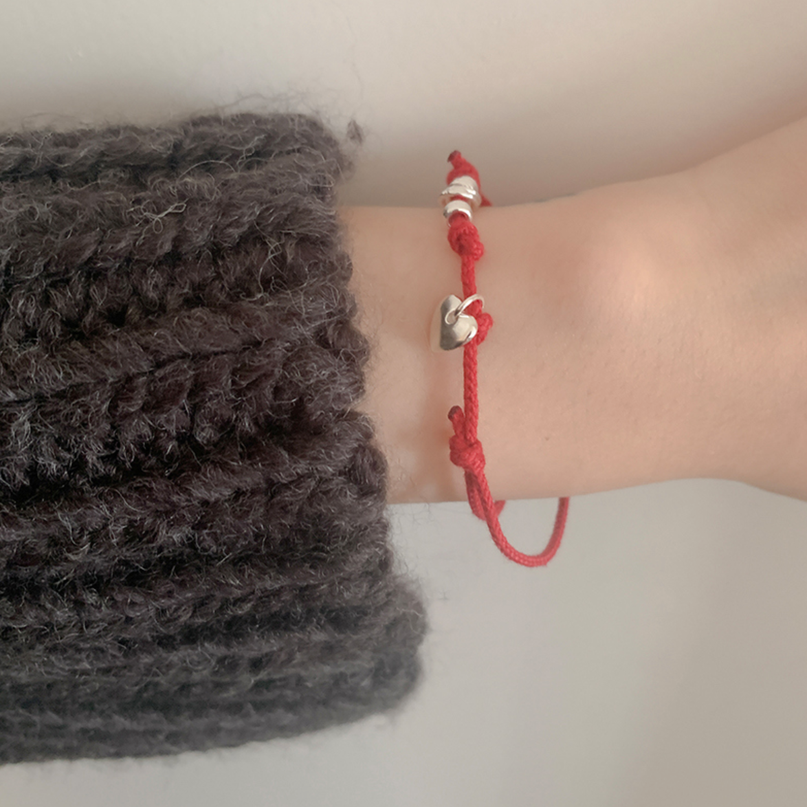 [moat] Ruby Heart Bracelet (silver925)