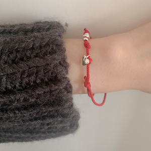 [moat] Ruby Heart Bracelet (silver925)