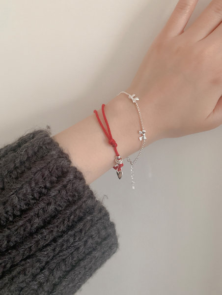 [moat] Ruby Heart Bracelet (silver925)