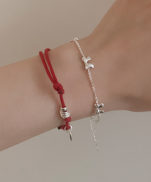 [moat] Ruby Heart Bracelet (silver925)