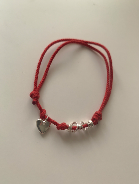 [moat] Ruby Heart Bracelet (silver925)