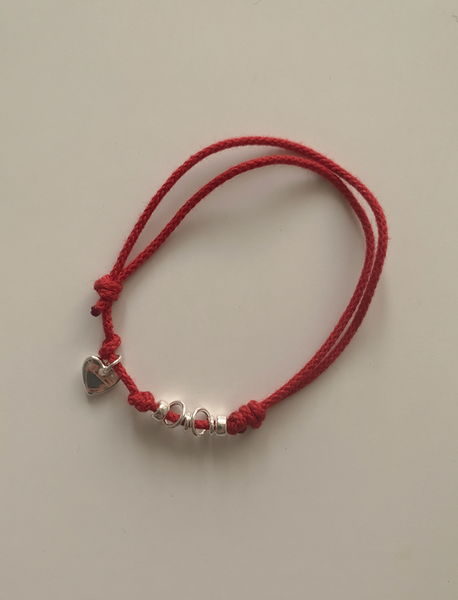 [moat] Ruby Heart Bracelet (silver925)