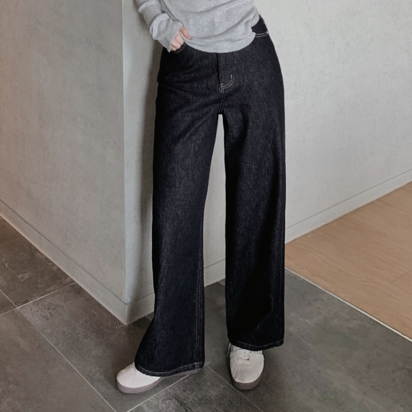 [SLOWAND] # SLOWMADE More Wide Napping Denim Pants