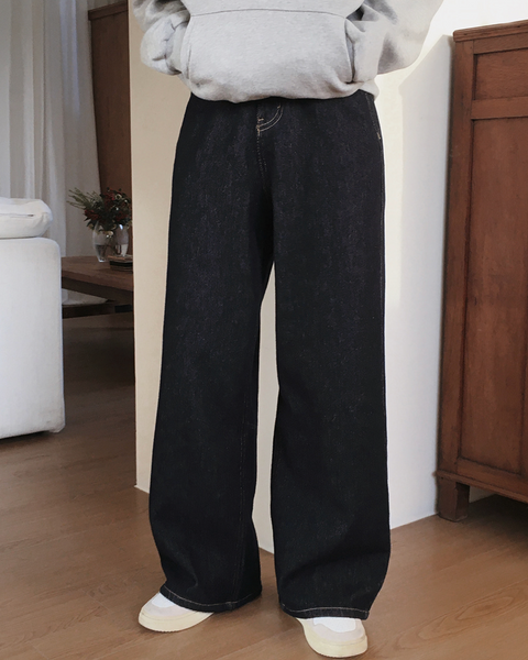 [SLOWAND] # SLOWMADE More Wide Napping Denim Pants