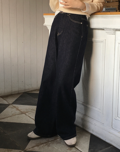 [SLOWAND] # SLOWMADE More Wide Napping Denim Pants