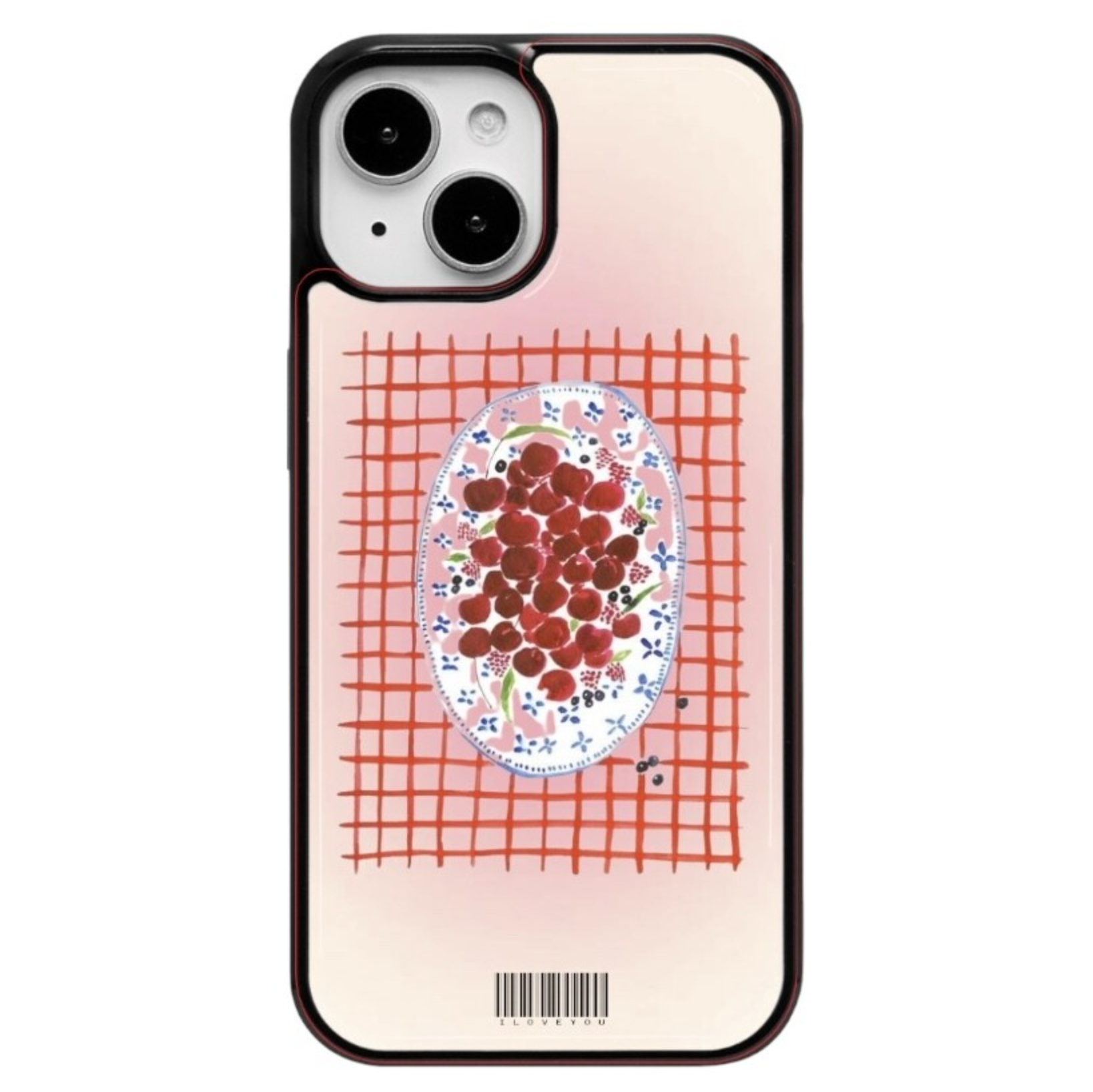 [dear my muse.] Cherry Blusher Plate Epoxy Phone Case