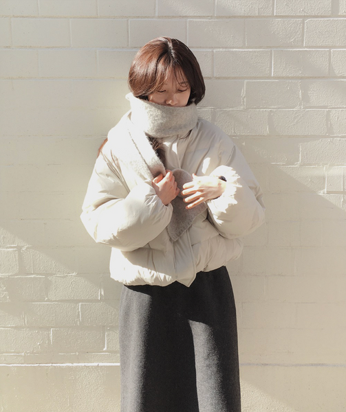 [SLOWAND] # SLOWMADE Cover Fit Symbolic Point Wool Skirt