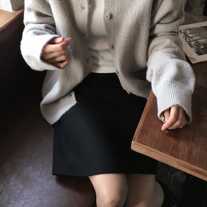 [SLOWAND] # SLOWMADE Cover Fit Symbolic Point Wool Skirt