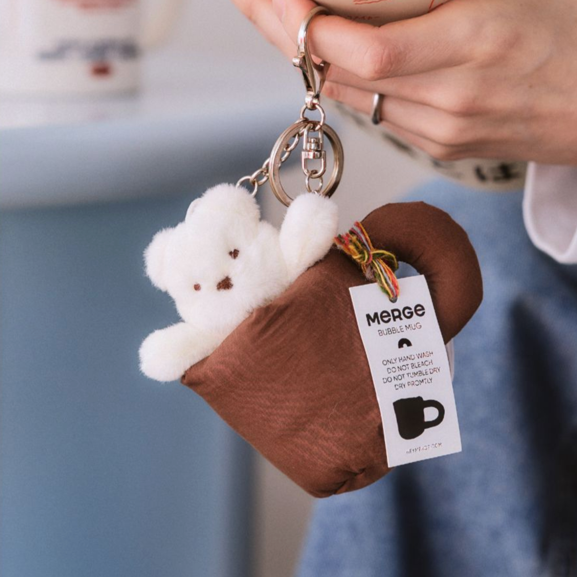 [COLLER] Mini Peri Bear X Merge Espresso Mug Keyring Set