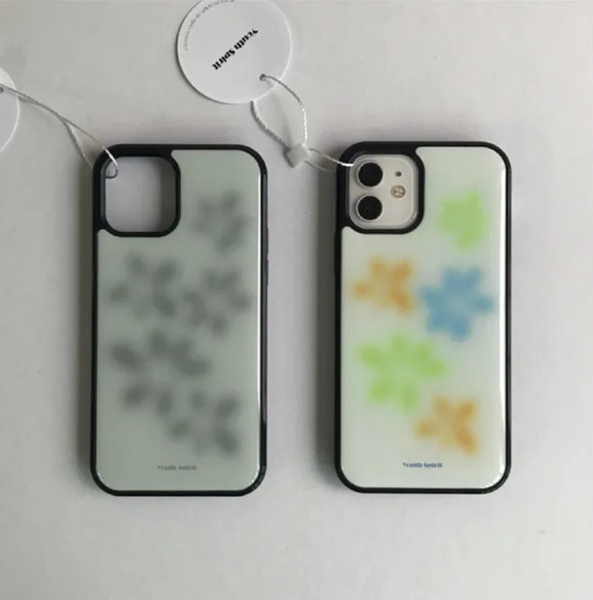 [YOUTH SPIRIT] Fog Flower Grey Gradient Epoxy Case Bumper