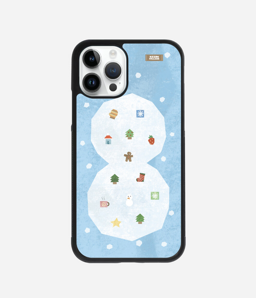 [KEZIM VILLAGE] SNOWMAN Hard / Glass Bumper / MagSafe Case