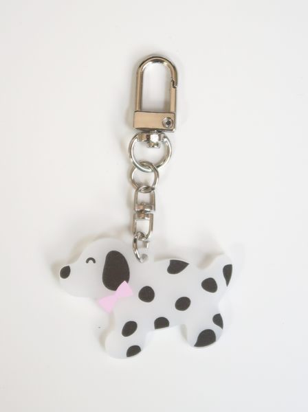 [KEZIM VILLAGE] PUPPY Keyring - PINK RIBBON