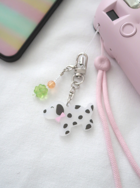 [KEZIM VILLAGE] PUPPY Keyring - PINK RIBBON