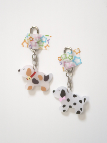 [KEZIM VILLAGE] PUPPY Keyring - PINK RIBBON