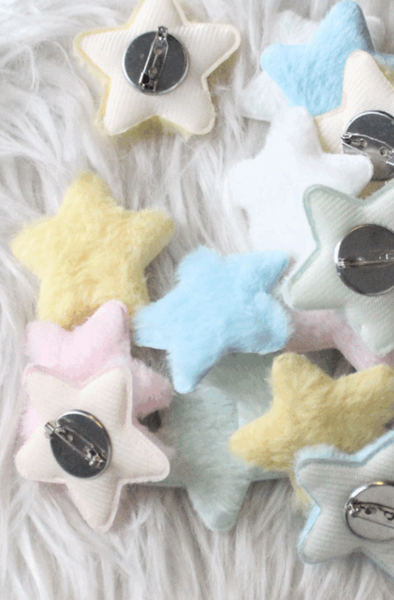 [hippiedippy] felt star ⚝ brooch (5colour)