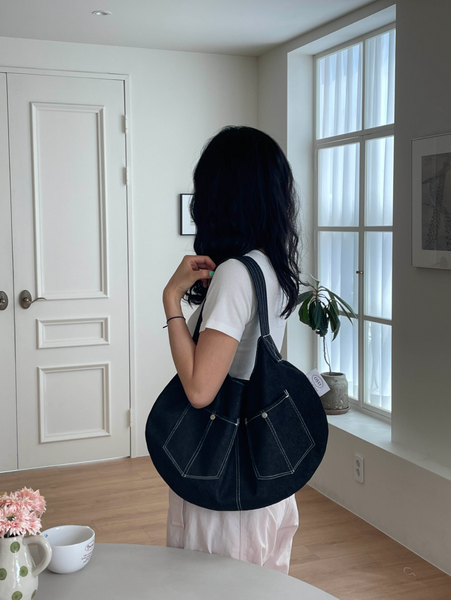 [oyo] Bold Strap Bag Denim Black