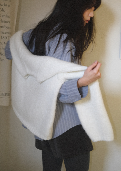 [WITHBLOOM] Letter Stripe Jacquard Shirt Sora