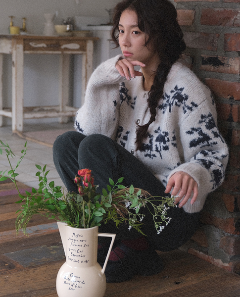 [WITHBLOOM] Muguet Nordic Cardigan Ivory