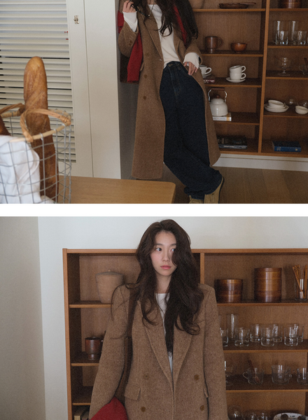 [WITHBLOOM] PREFRITT : Bournemouth Merino Wool Handmade Coat Camel