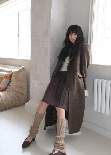 [WITHBLOOM] PREFRITT : Bournemouth Merino Wool Handmade Coat Brown