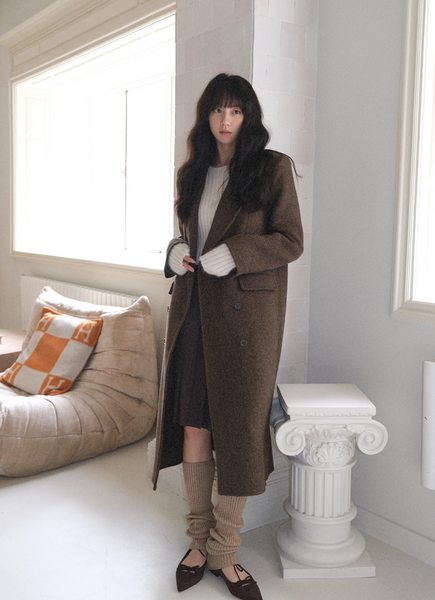 [WITHBLOOM] PREFRITT : Bournemouth Merino Wool Handmade Coat Brown