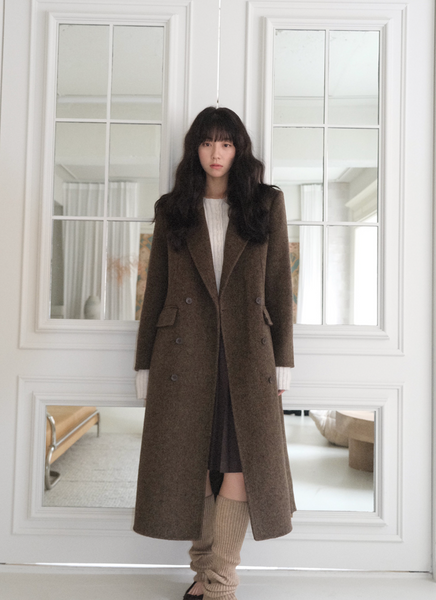 [WITHBLOOM] PREFRITT : Bournemouth Merino Wool Handmade Coat Brown