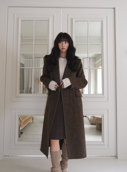 [WITHBLOOM] PREFRITT : Bournemouth Merino Wool Handmade Coat Brown